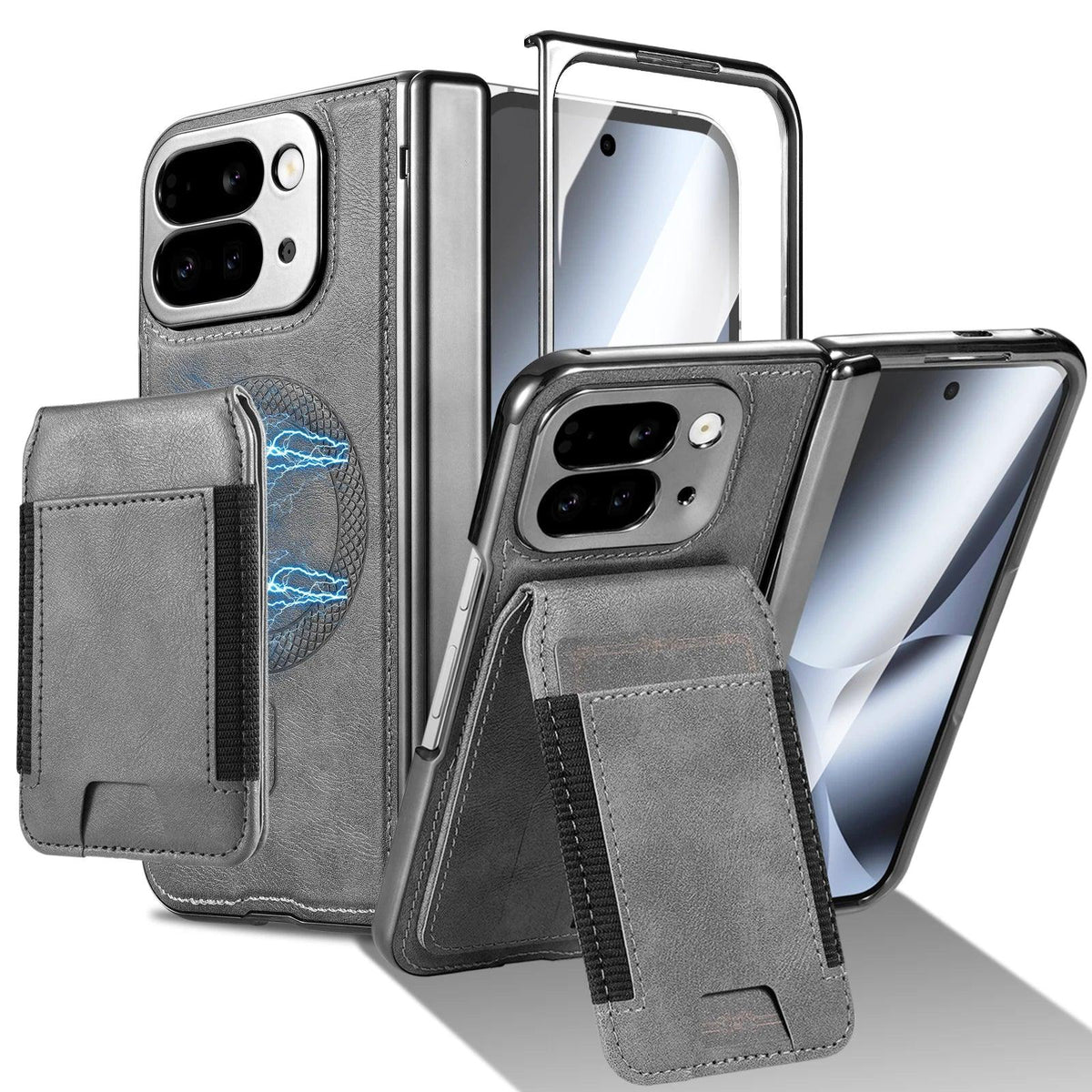 Google Pixel 11 Pro Fold Leather Wallet Stand Case