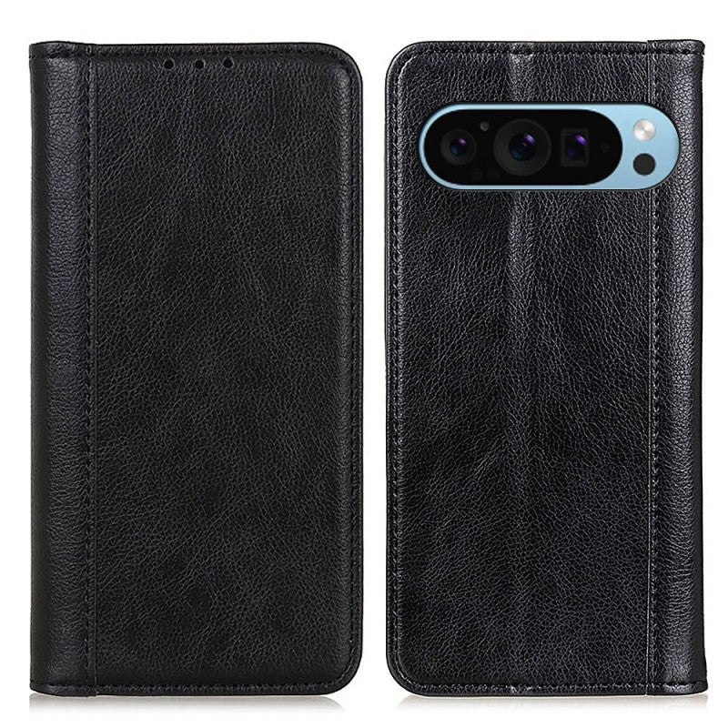 Google Pixel 9 Pro XL Lychee Leather Strong Magnet Wallet Case