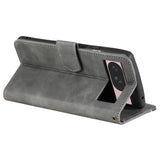 Google Pixel 9a Unique Stitching Design Wallet Wrist Strap