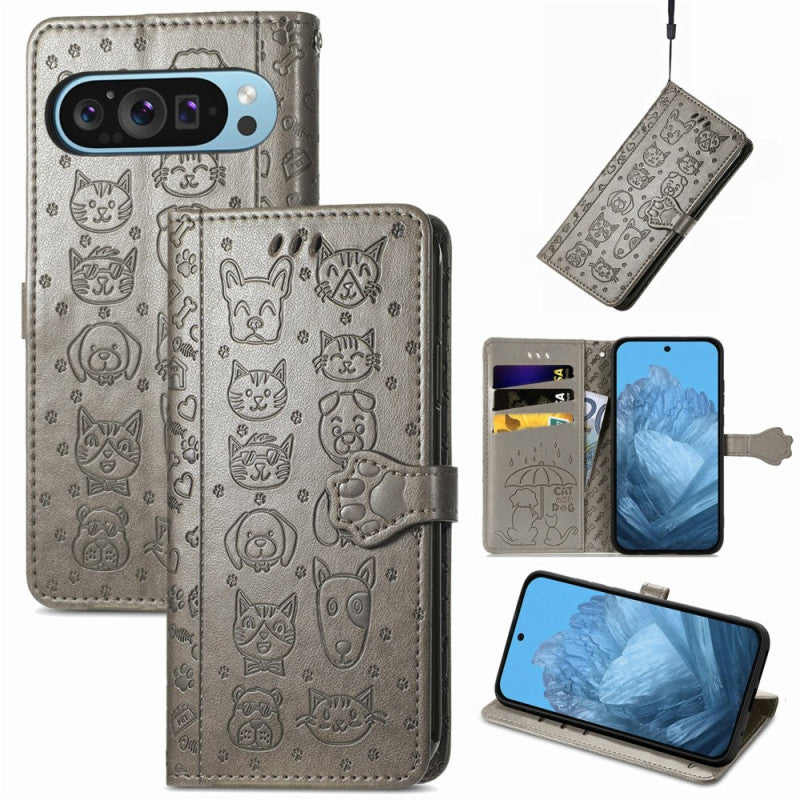 Multi-Slot Wallet Stand Wrist Strap Case