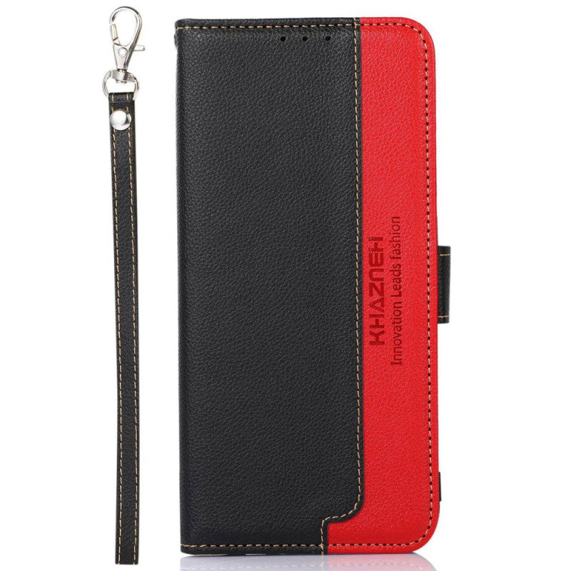 RFID Lychee Texture Wallet Strap Case