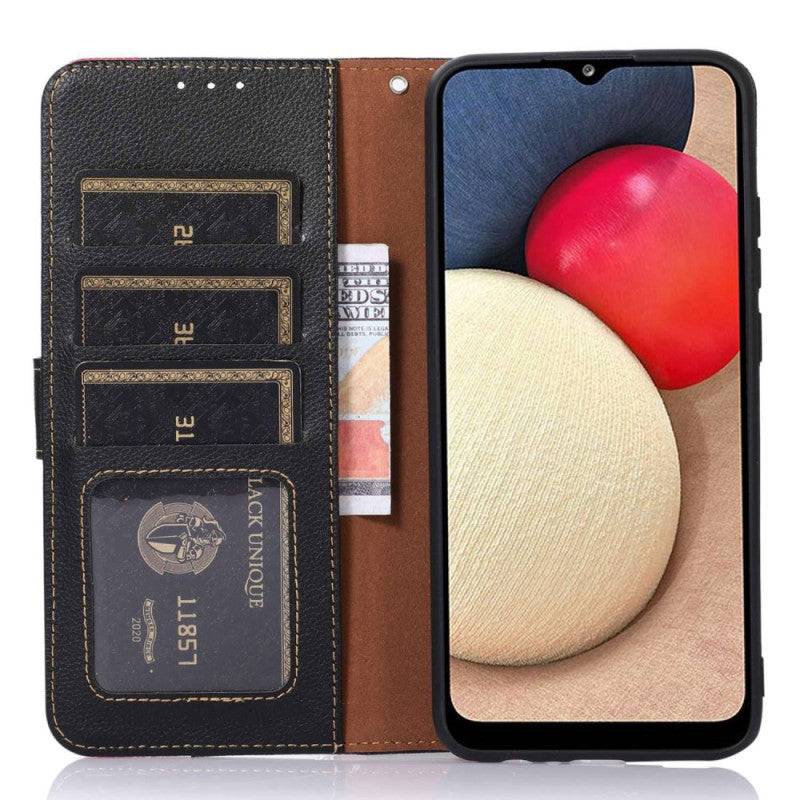 RFID Lychee Texture Wallet Strap Case