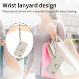 Google Pixel 9 Pro RFID Heart Print Zipper Wallet Wrist Strap