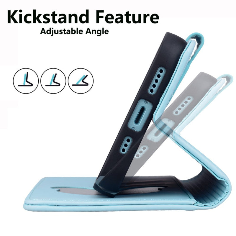 Cute Cat Print Wallet Wrist Strap Case