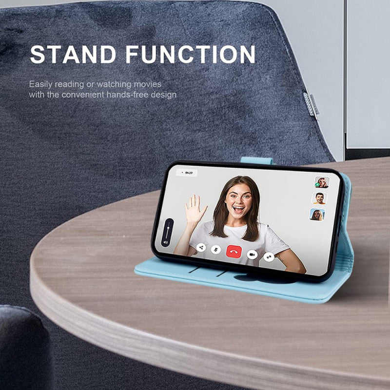 Cute Cat Print Wallet Wrist Strap Case