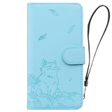 Google Pixel 9 Pro XL Cute Cat Print Wallet Wrist Strap Case
