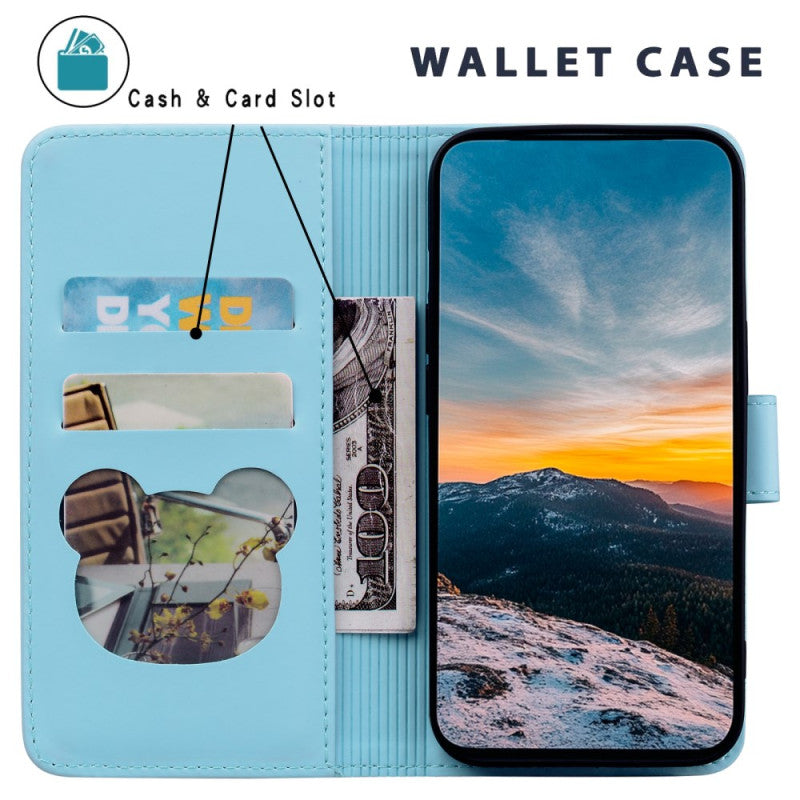 Google Pixel 9 Pro Cute Cat Print Wallet Wrist Strap Case