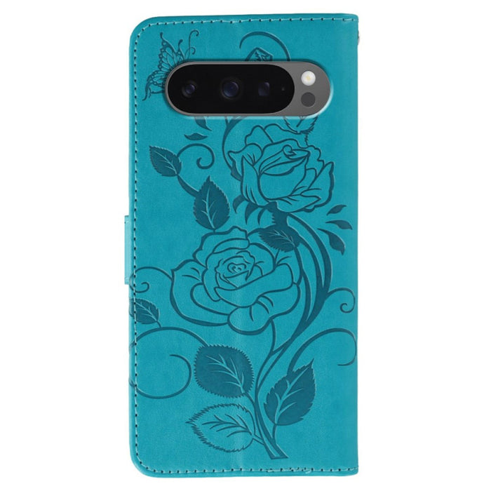 Butterfly Rose Pattern Wallet Case