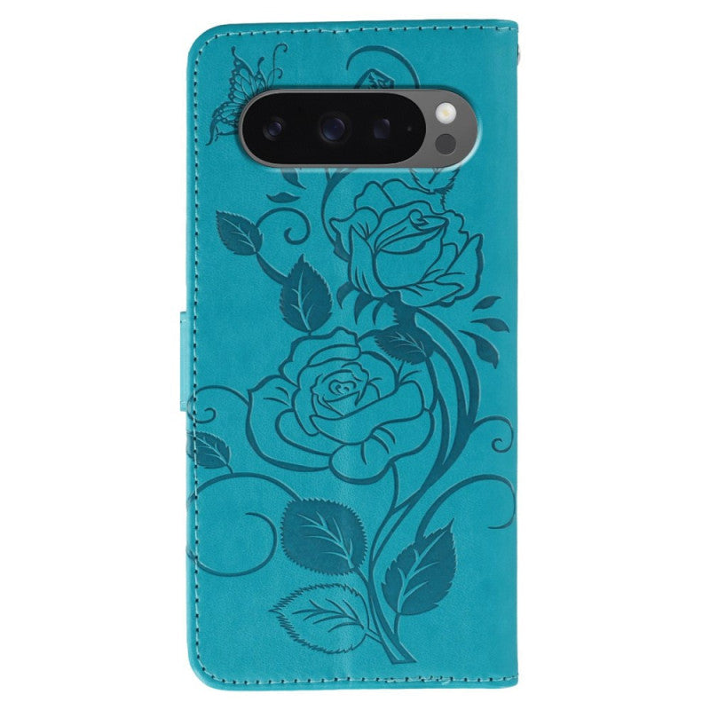 Butterfly Rose Pattern Wallet Case