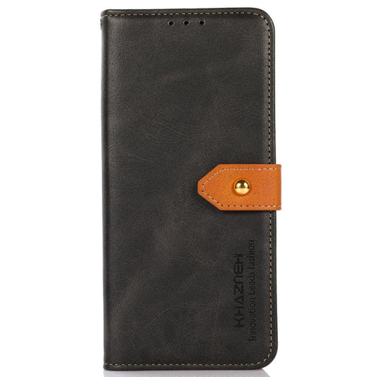 Gold Buckle Contrast Leather Wallet Case