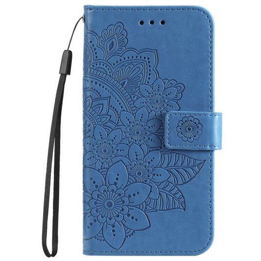 Google Pixel 9a Flower Pattern Wallet Strap Stand Case