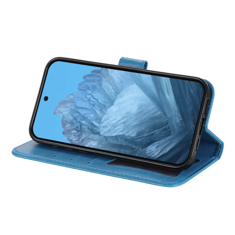 Google Pixel 9 Pro XL Flower Pattern Wallet Strap Stand Case