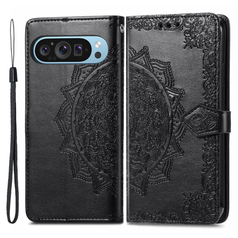 Embossed Mandala Speaker Hole Wallet Case