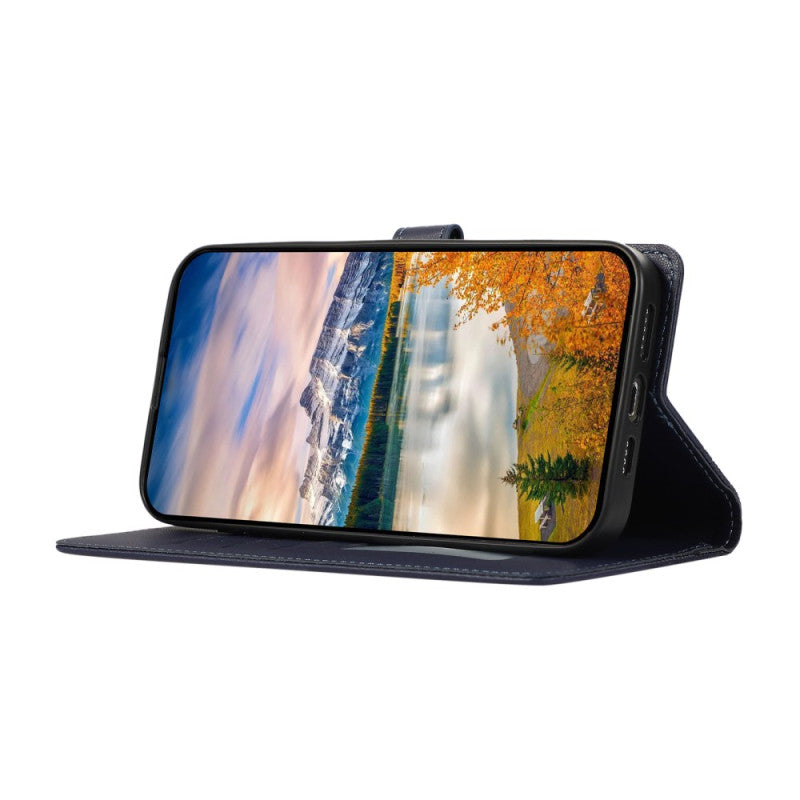 Diamond Quilted Wallet Stand Wrist Strap