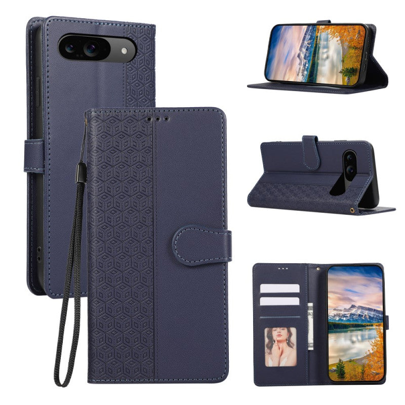 Google Pixel 10 Diamond Quilted Wallet Stand Wrist Strap