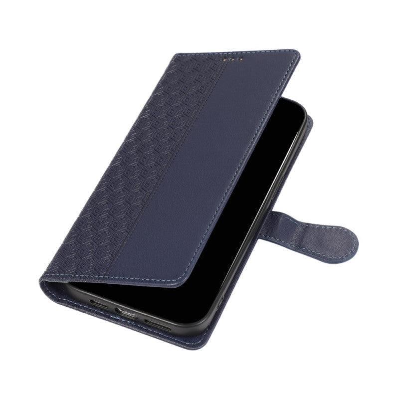 Diamond Quilted Wallet Stand Wrist Strap