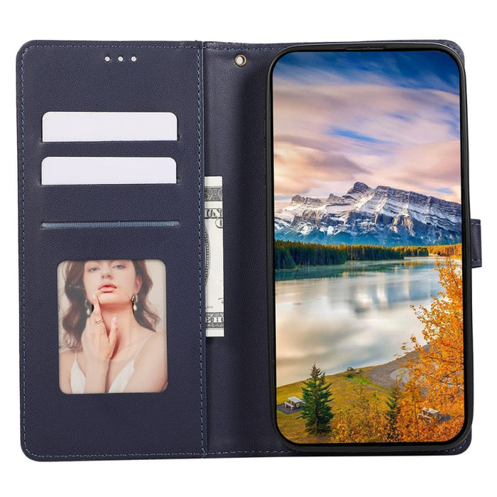 Diamond Quilted Wallet Stand Wrist Strap