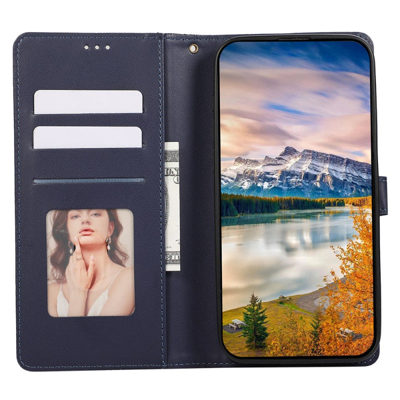 Diamond Quilted Wallet Stand Wrist Strap