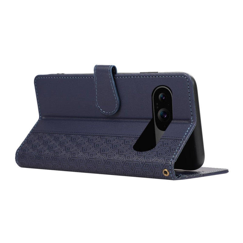Google Pixel 10 Diamond Quilted Wallet Stand Wrist Strap
