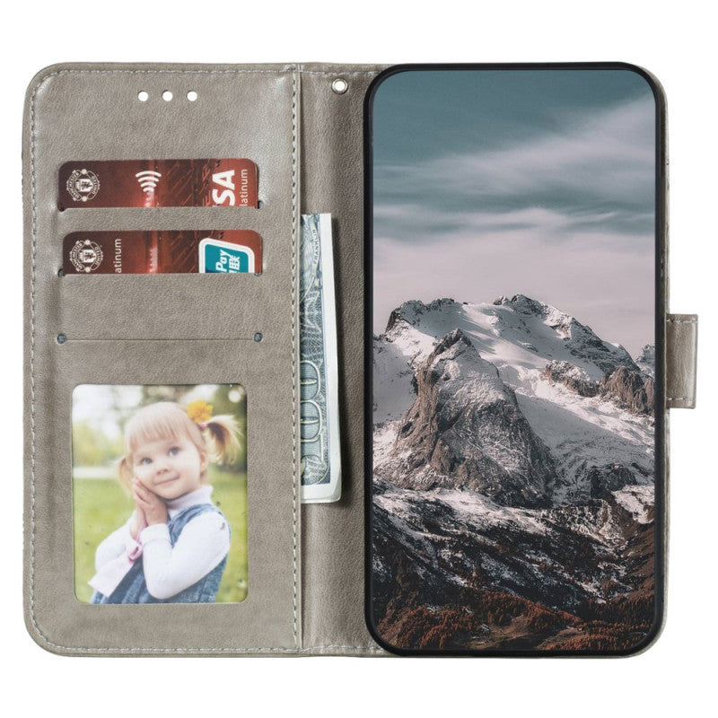 Mandala Print Photo Slot Wallet Case