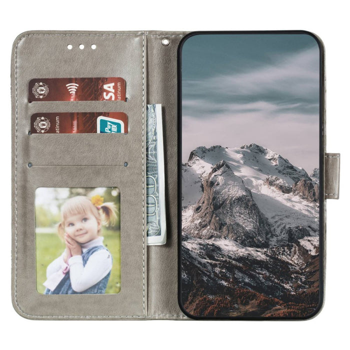 Mandala Print Photo Slot Wallet Case
