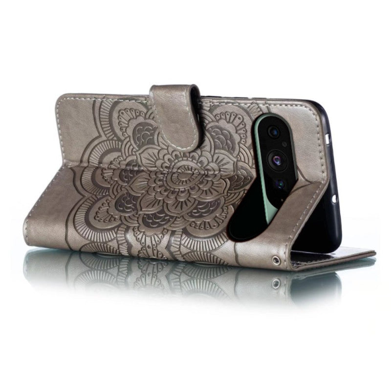 Mandala Print Photo Slot Wallet Case