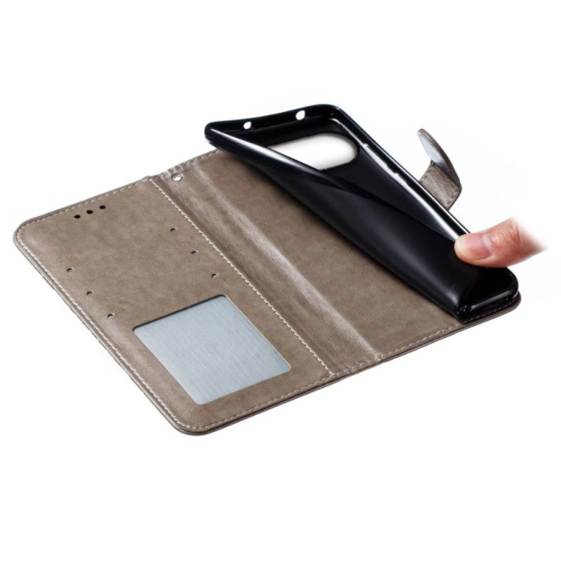 Mandala Print Photo Slot Wallet Case