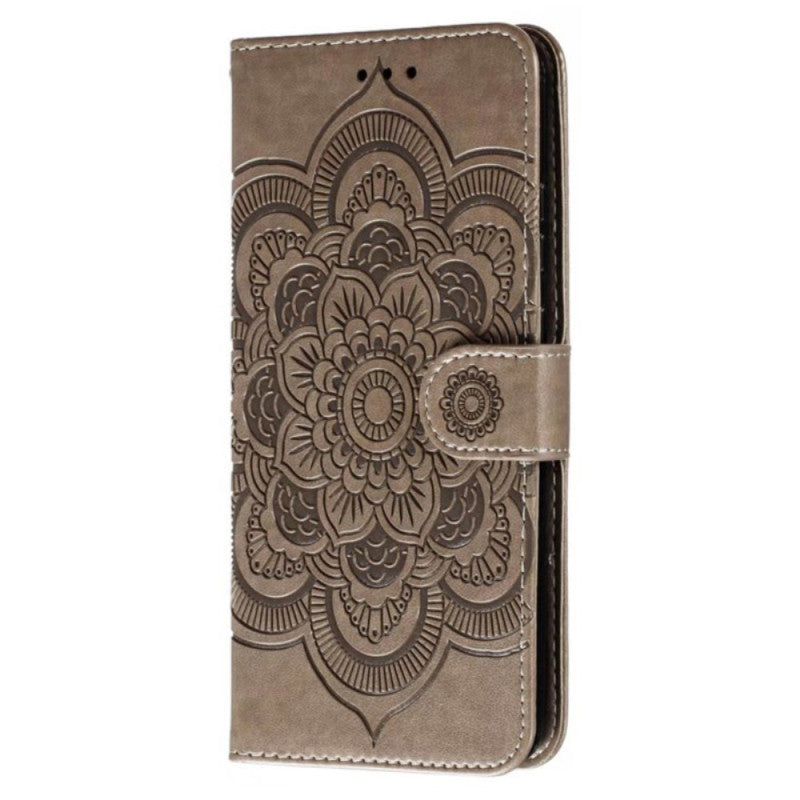 Mandala Print Photo Slot Wallet Case