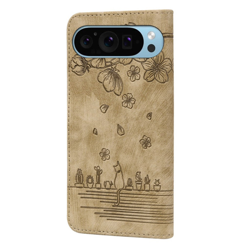 Google Pixel 8a Artistic Print Wallet Detachable Strap