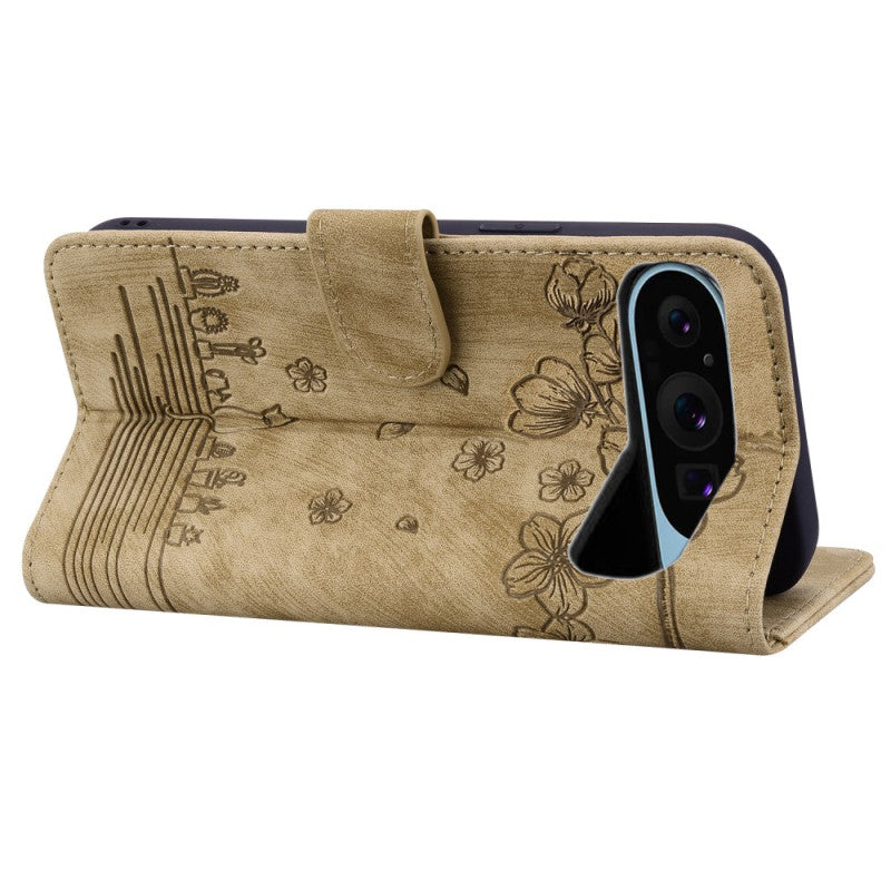 Google Pixel 8a Artistic Print Wallet Detachable Strap