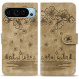 Google Pixel 8a Artistic Print Wallet Detachable Strap