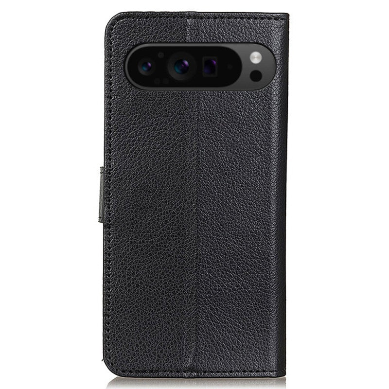 Google Pixel 9 Pro XL Lychee Texture Wallet Side Pocket Case