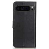 Google Pixel 8 Lychee Texture Wallet Side Pocket Case