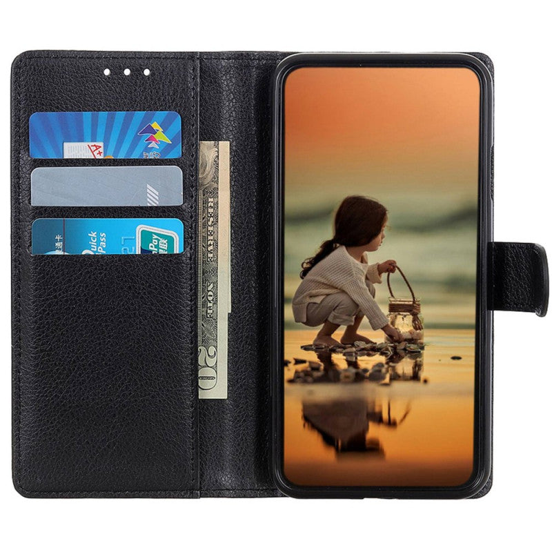 Google Pixel 9 Pro XL Lychee Texture Wallet Side Pocket Case