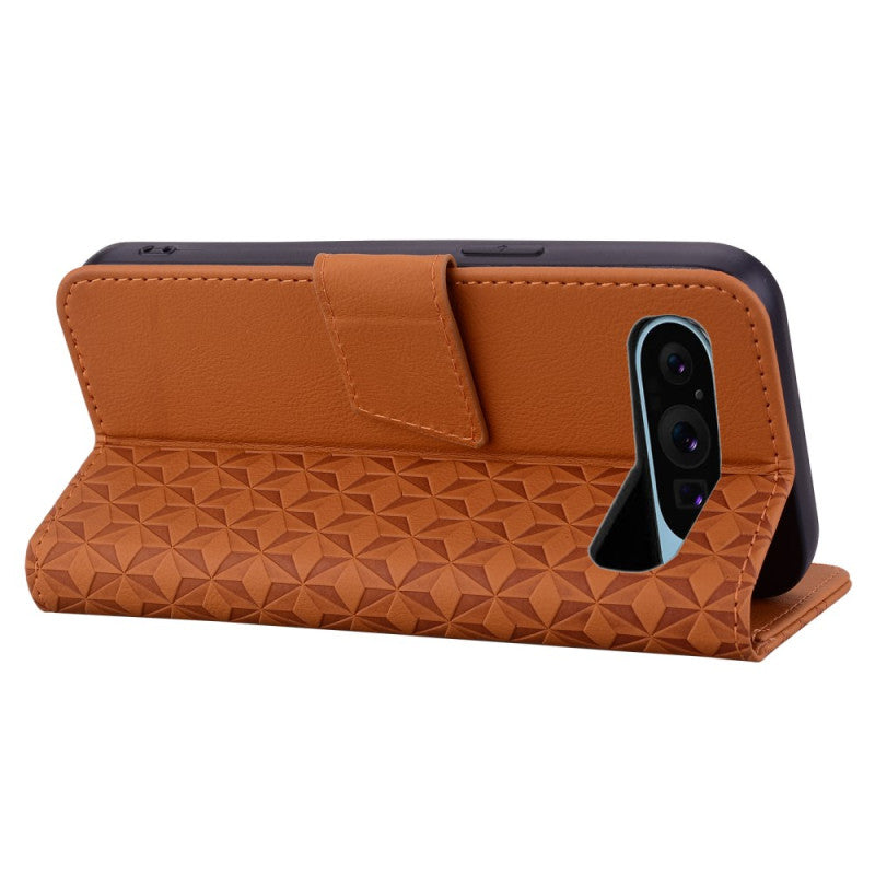 Diamond Pattern Smile Heart Wallet Case