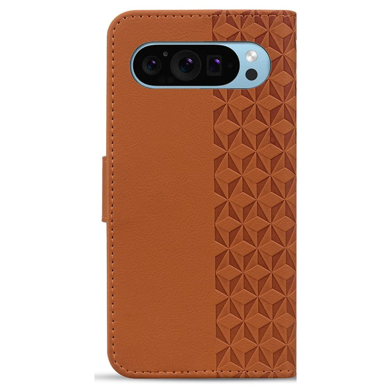 Diamond Pattern Smile Heart Wallet Case