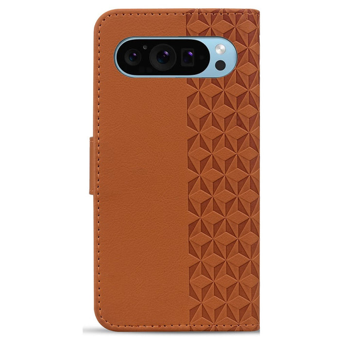 Diamond Pattern Smile Heart Wallet Case