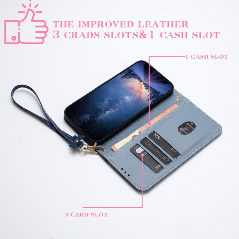 Metal Bow Wallet Detachable Wrist Strap