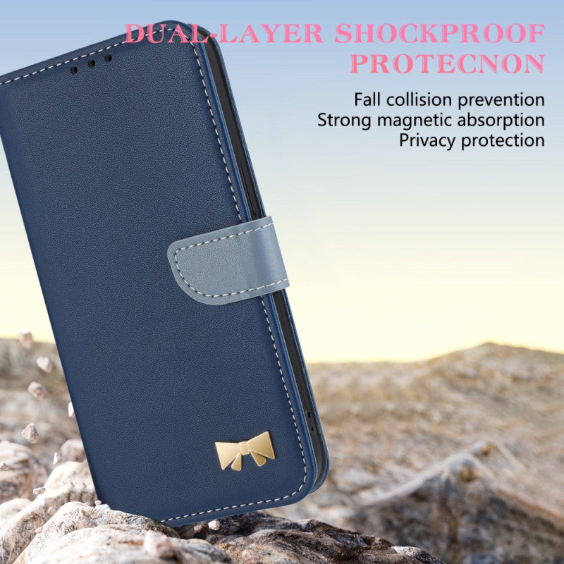 Metal Bow Wallet Detachable Wrist Strap
