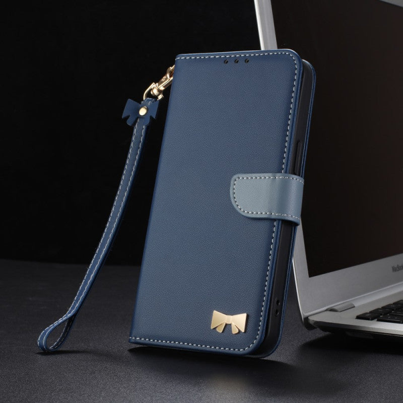Metal Bow Wallet Detachable Wrist Strap