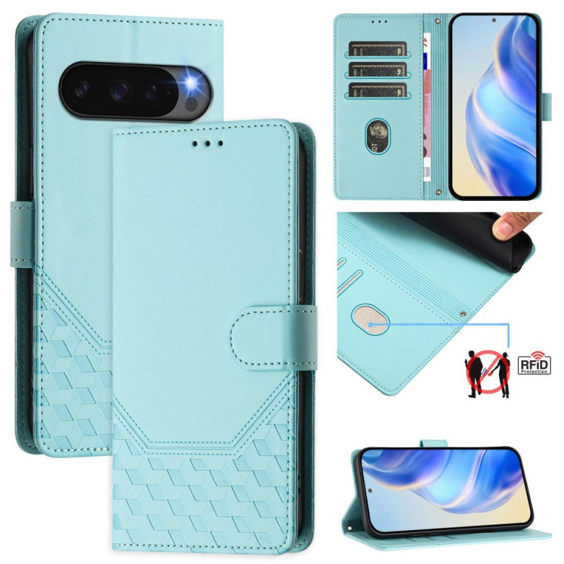 Honeycomb Pattern RFID Wallet Wrist Strap