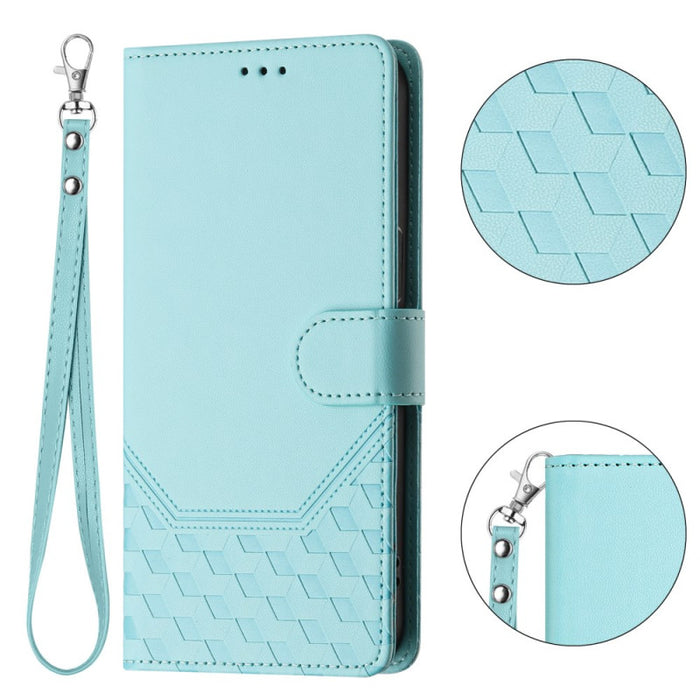 Honeycomb Pattern RFID Wallet Wrist Strap