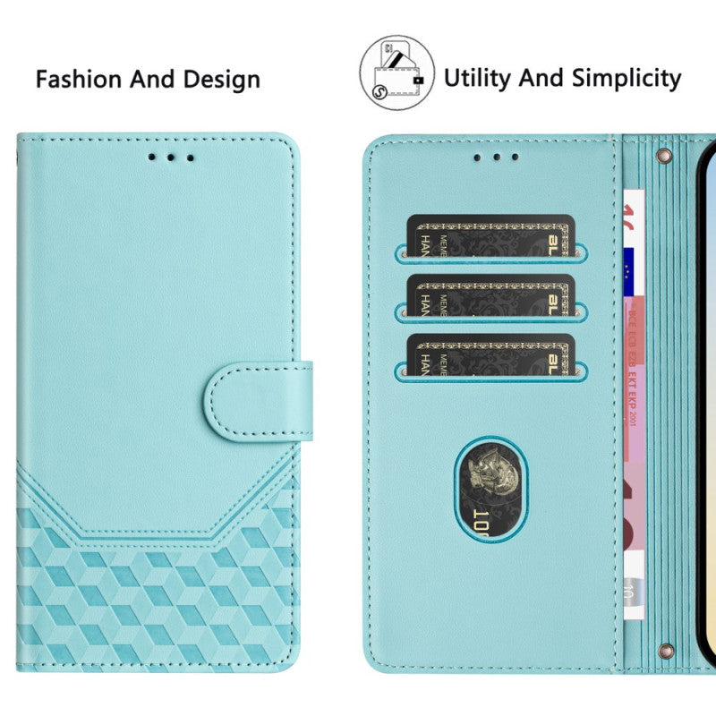 Honeycomb Pattern RFID Wallet Wrist Strap