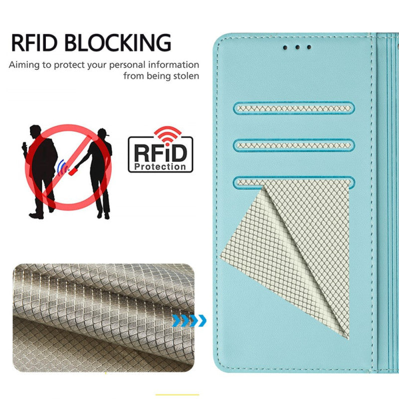 Honeycomb Pattern RFID Wallet Wrist Strap