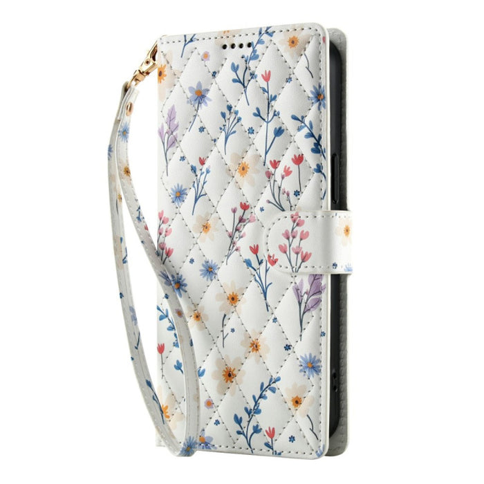 Elegant Floral Wallet Case with Strap