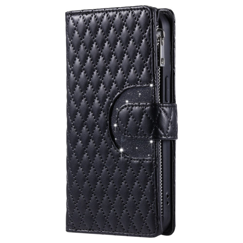 Google Pixel 9 Pro XL Glitter Diamond Zipper Wallet Wrist Strap