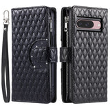 Google Pixel 9 Pro XL Glitter Diamond Zipper Wallet Wrist Strap