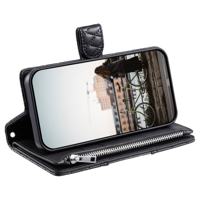 Glitter Diamond Zipper Wallet Wrist Strap