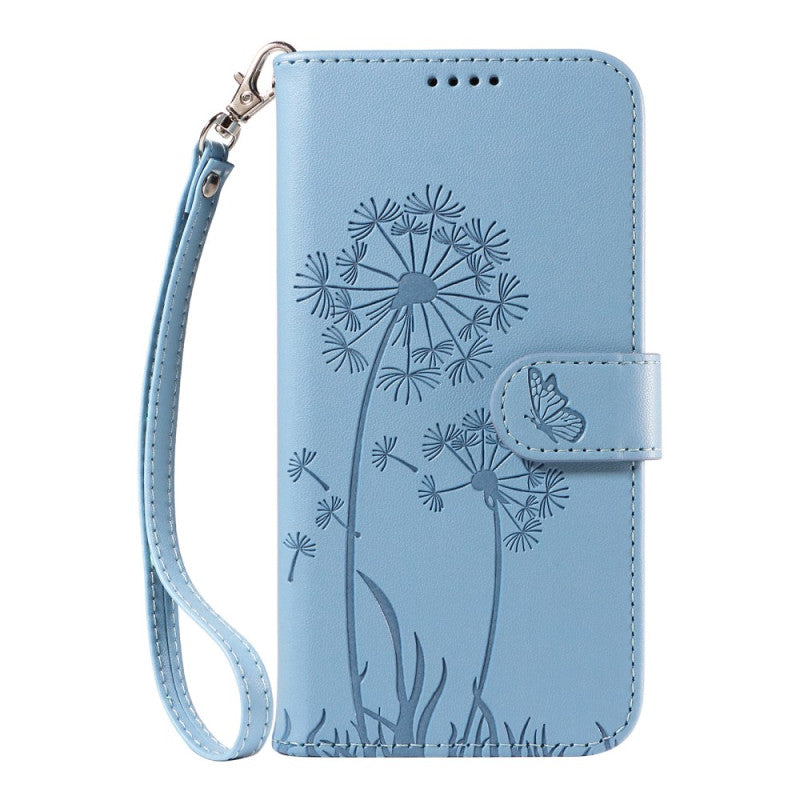 Dandelion Print Wallet Case Wrist Strap