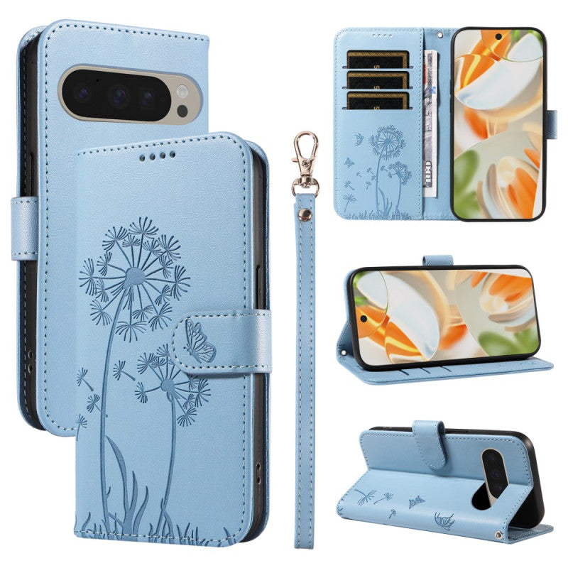 Dandelion Print Wallet Case Wrist Strap